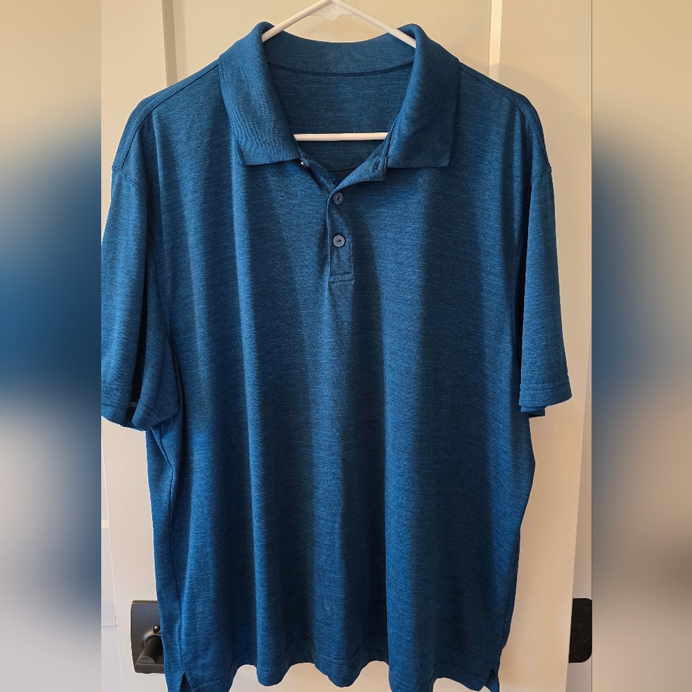 Haggar Classic Teal Polo Shirt for Men Size L